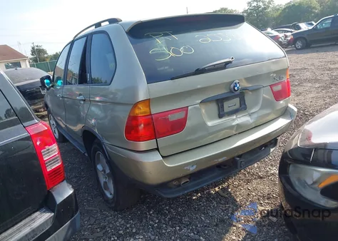 2002 BMW X5 3.0I из США, поврежденный, VIN 5UXFA53512LP28860